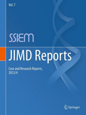 cover image of JIMD Reports--Case and Research Reports, 2012/4